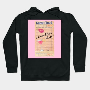 Cosmopolitan Cocktail Y2k Pink Guest Check Print Hoodie